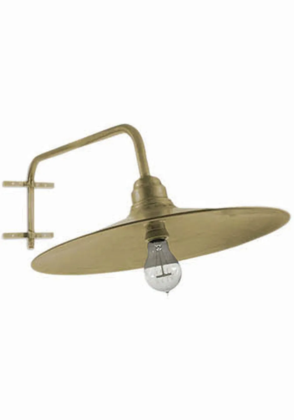 Außenwandleuchten|Messinglampen*Andromeda Große Außenwandlampe Messing massiv B: 41 cm IP23 in E27