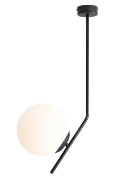 Deckenleuchten|Badezimmer Lampe*ALDEX Große Deckenlampe Glas Metall Schwarz E27 Kugel H:64 cm
