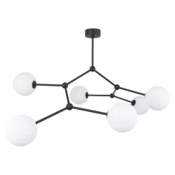 TK Lighting Große Deckenlampe Metall Glas 6-flammig 105 cm lang< Deckenleuchten|Kugellampen