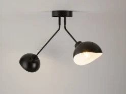 Deckenleuchten|Moderne Lampen*Sigma Große Deckenleuchte Schwarz Weiß L:104 cm dekorativ