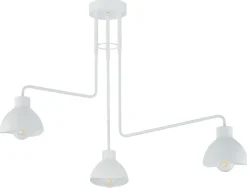 Deckenleuchten|Moderne Lampen*Sigma Große Deckenleuchte Weiß Metall 3-flammig E27 L:93 cm