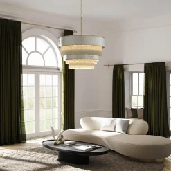 Elstead Große Hängeleuchte rund Ø 81,3 cm H: max. 409,4 cm 12x E14< Hängelampen|Schlafzimmer Lampen