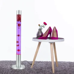 Easylight Große Lavalampe ALAN H:76cm Rot Wachs Lila Retro< Retro Lampen|Lavalampen