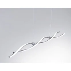 Hängelampen|Bürolampen*Paul Neuhaus Große LED Hängelampe in Stahl 110 cm 3000 K dimmbar