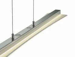 Hängelampen|Bürolampen*Trio Reality Große LED Hängeleuchte Metall Glas Touch Dimmer Nickel
