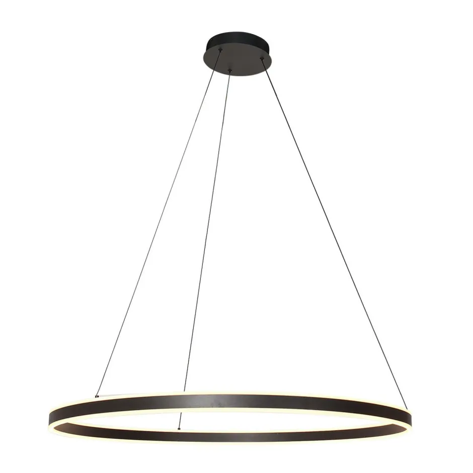 Hängelampen|Led Lampen*Steinhauer Große LED Pendelleuchte Schwarz Ø100 cm 80 W 2700 K