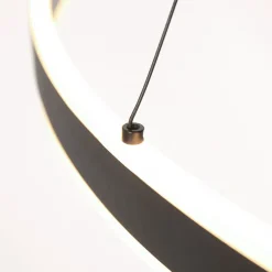 Hängelampen|Led Lampen*Steinhauer Große LED Pendelleuchte Schwarz Ø100 cm 80 W 2700 K