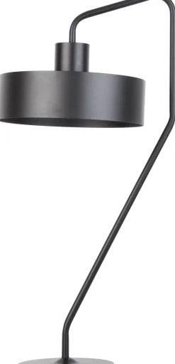 Tischlampen|Schlafzimmer Lampen*Sigma Große Nachttischleuchte Schwarz Metall Retro 61,5 cm