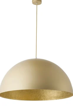 Wohnzimmerlampen|Esszimmer Lampen*Sigma Große Pendelleuchte Gold Metall Loft E27 rund Ø70 cm