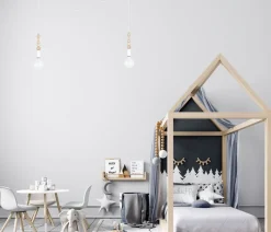 Belis Große Spider Pendelleuchte Holz Metall E27 400 cm Weiß< Wohnzimmerlampen|Metall Lampen