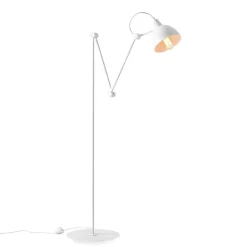 ALDEX Große Stehlampe Weiß Metall 233 cm E27 Leselicht< Metall Lampen|Wohnzimmerlampen