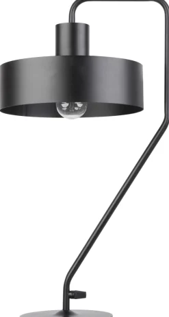 Tischlampen|Schlafzimmer Lampen*Sigma Große Tischlampe Schwarz H:55 cm Metall Lesen Arbeiten