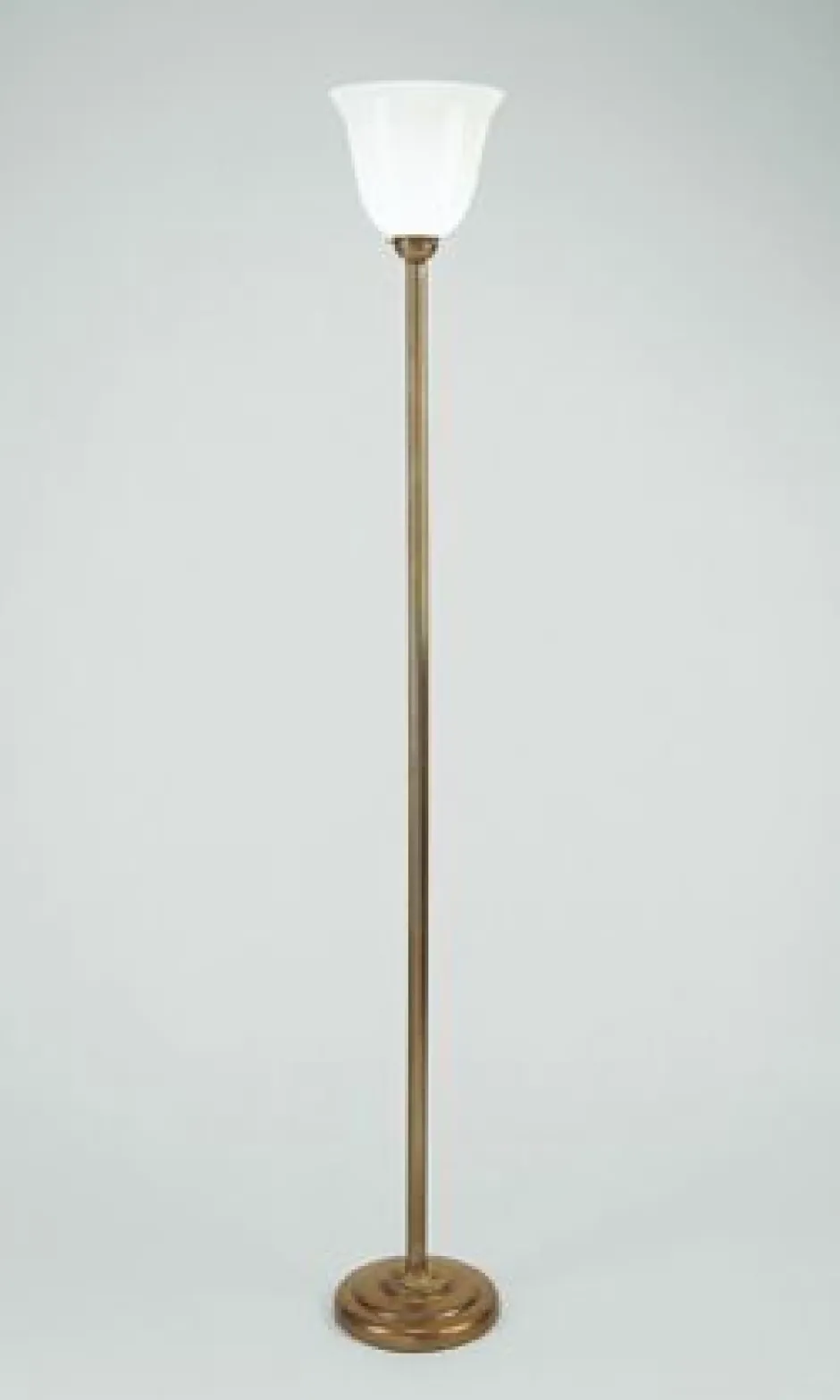 Berliner Messingleuchten Großer Deckenfluter Glas Berliner Messing E27 181 cm< Wohnzimmerlampen|Metall Lampen