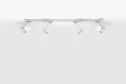 Wohnzimmerlampen|Moderne Lampen*Sollux Großer Deckenstrahler Weiß 80 cm lang Metall FALERIA