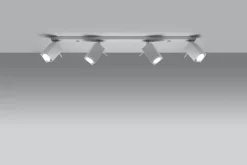 Wohnzimmerlampen|Moderne Lampen*Sollux Großer Deckenstrahler Weiß 80 cm lang Metall FALERIA