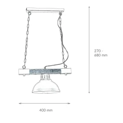Hängelampen|Esszimmer Lampen*Luminex HAKON Lampe hängend Echt Holz Braun Metall Vintage