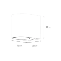 Easylight Halbrunde Außenwandlampe Silber Aluminium AALBORG< Außenwandleuchten|Moderne Lampen