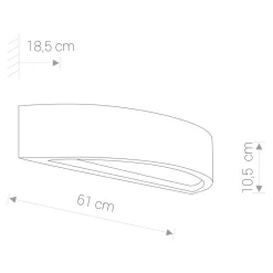 Nowodvorski Halbrunde Wandleuchte ARCH in Weiß< Wandleuchten|Flurlampen