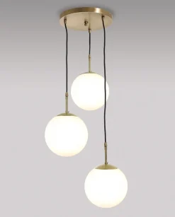 Giovanni Battista Handgefertigte Hängeleuchte Glas Kugel Echt-Messing< Kugellampen|Lampen Aus Aller Welt
