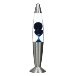 Easylight Harmonische Lavalampe Blau Silber rund Ø6cm TIMMY< Retro Lampen|Lavalampen