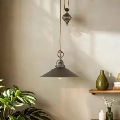 Giovanni Battista Höhenverstellbare Hängeleuchte Rustikal Bronze Antik< Metall Lampen|Messinglampen