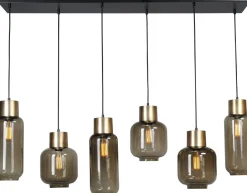 Masterlight Hängelampe 130 cm lang 6-flammig E27 Glas Metall< Hängelampen|Glaslampen
