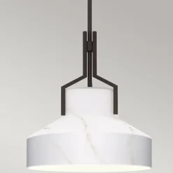 Elstead Hängelampe Alabaster Optik D: 37 cm in Bronze Antik Weiß< Hängelampen|Esszimmer Lampen