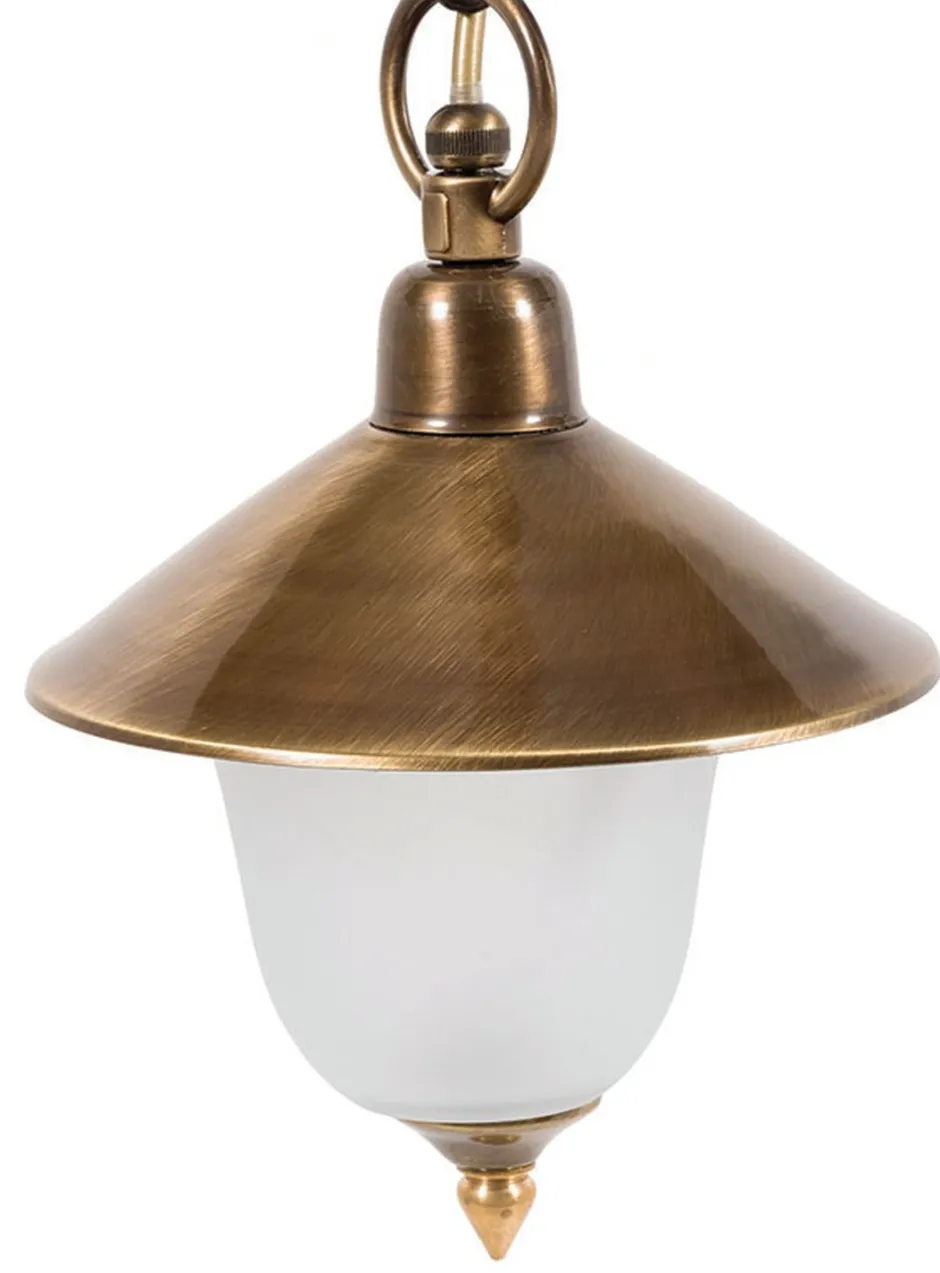 Metall Lampen|Messinglampen*Lido Hängelampe ANDROS Messing Glas Rustikal wetterfest