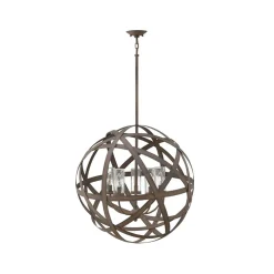 Elstead Hängelampe Antik Stahl Terrasse Ø67cm Vintage IP44< Außenleuchten Antik|Vintage Lampen