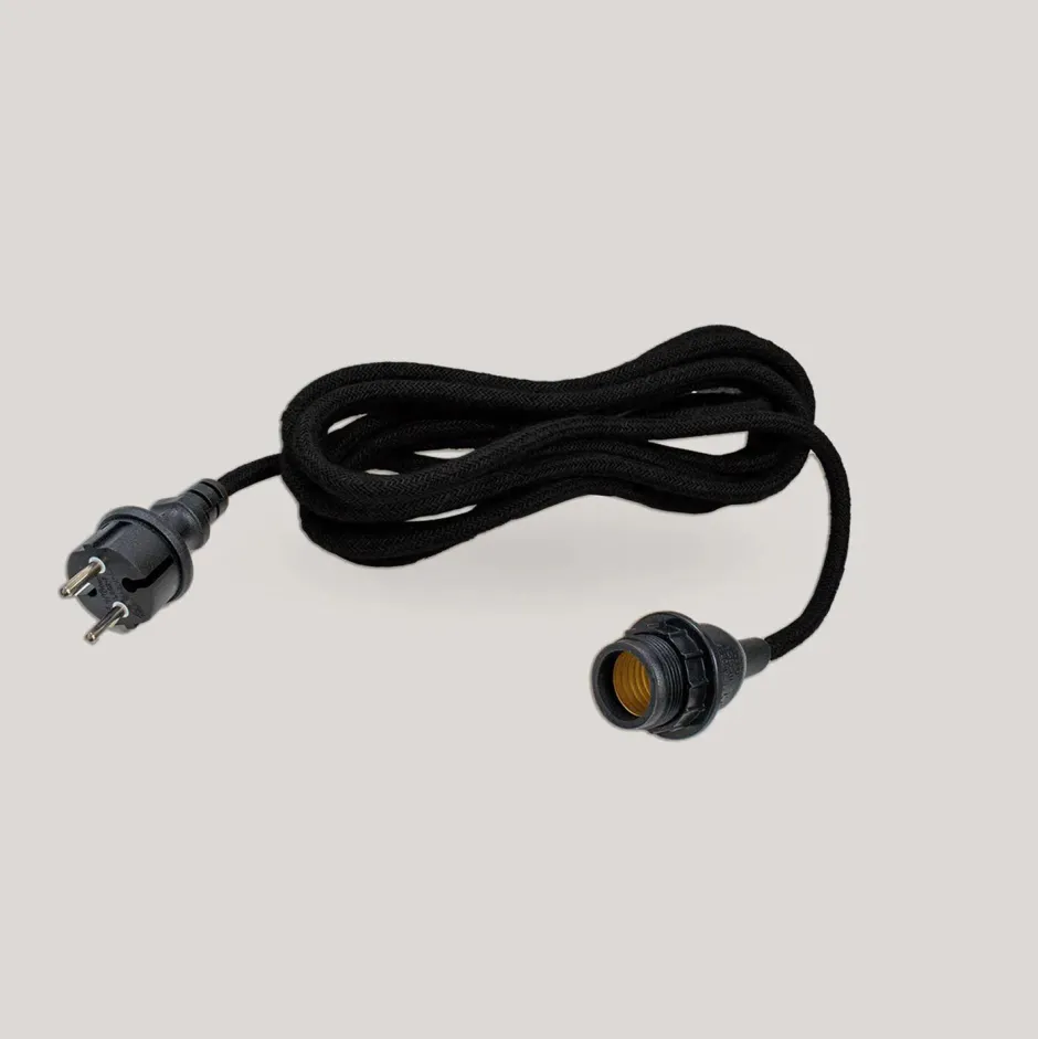 Metall Lampen|Hängeleuchten Außen*Newgarden Hängelampe außen E27 IP54 D: 30 cm Seil Lampenschirm