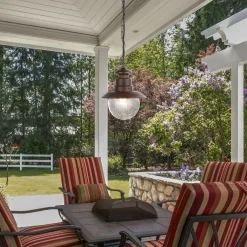 Searchlight Hängelampe außen IP44 E27 D: 21,5 cm in Rostbraun JOHN< Vintage Lampen|Maritime Lampen