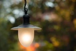 Hängelampe außen Metall Glas Schwarz IP44 Balkon< Industrie Lampen|Vintage Lampen