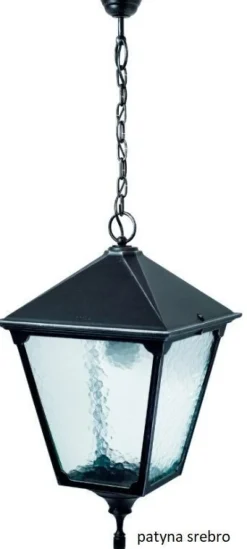 SU-MA Hängelampe außen Schwarz Aluminium Glas IP43 E27< Außenleuchten Antik|Rustikale Außenleuchten