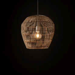 Nowodvorski Hängelampe Bambus Natur E27 L:43 cm höhenverstellbar< Hängelampen|Bürolampen