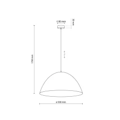 Hängelampen|Esszimmer Lampen*TK Lighting Hängelampe Beige Ø 50 cm rund H: max. 170 cm Metall E27