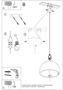 Hängelampen|Wohnzimmerlampen*Sollux Hängelampe Beton Ø 30 cm Grau E27 Küche