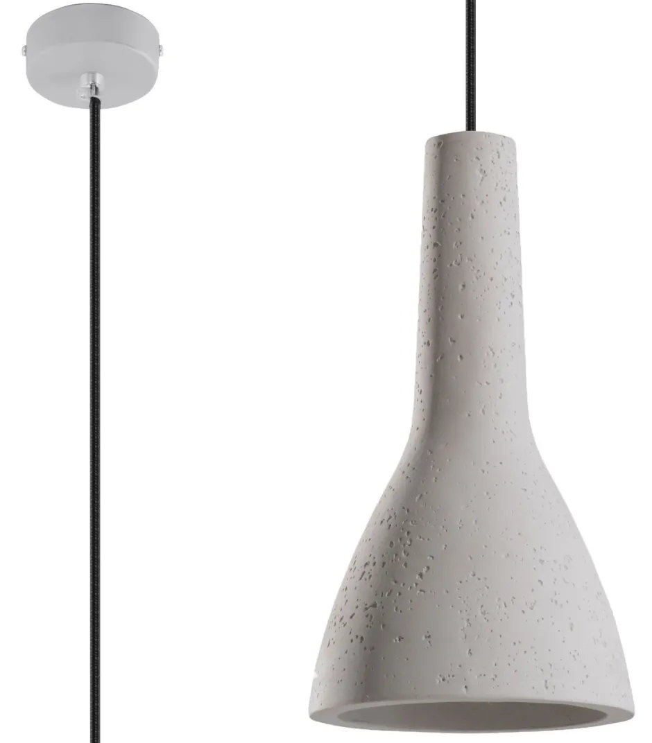 Sollux Hängelampe Beton Ø 17 cm Grau E27 Küche Esstisch< Wohnzimmerlampen|Betonlampen