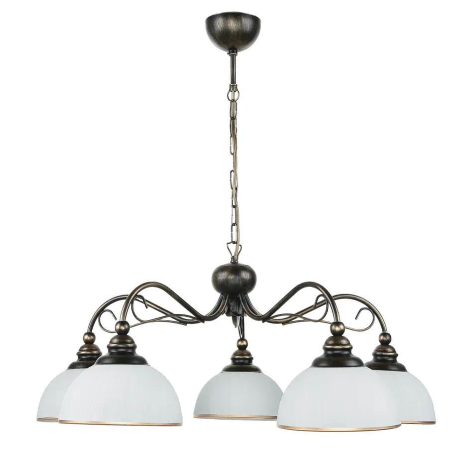 Hängelampen|Esszimmer Lampen*Jupiter Hängelampe Braun antik Jugendstil Esstisch 5xE27