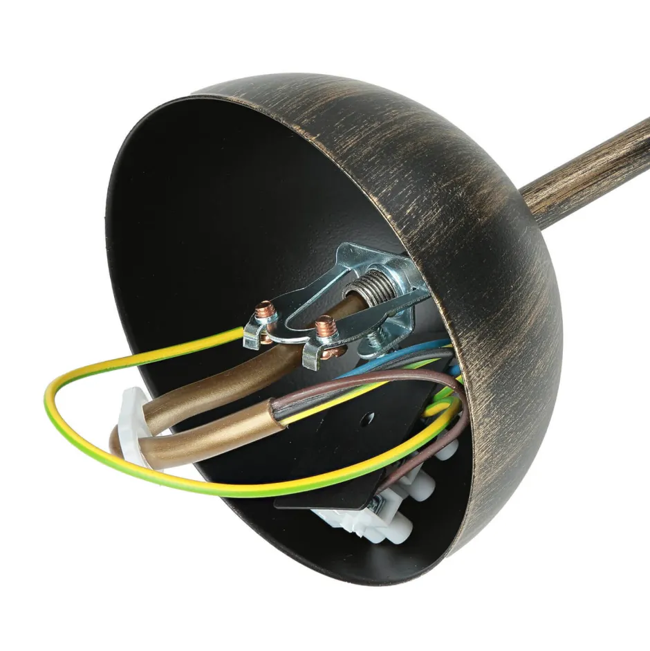 Hängelampen|Esszimmer Lampen*Jupiter Hängelampe Braun antik Jugendstil Esstisch 5xE27