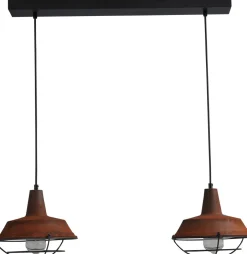 Masterlight Hängelampe Braun Antik Ziergitter Ø25cm L:70cm E27< Hängelampen|Industrie Lampen