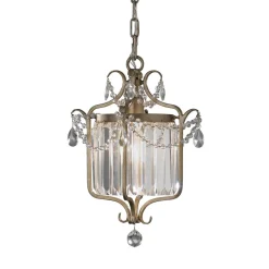 Elstead Hängelampe CANDELA 7 Antik Silber Spiegel Lampe< Glaslampen|Kristalllampen