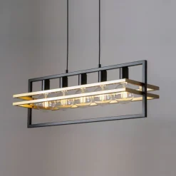Sigma Hängelampe Design Gold Schwarz E27 5-flammig aus Metall< Moderne Lampen|Designerlampen
