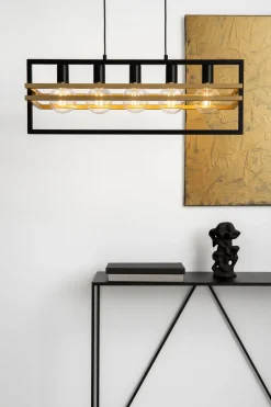 Sigma Hängelampe Design Gold Schwarz E27 5-flammig aus Metall< Moderne Lampen|Designerlampen