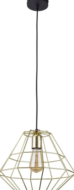Hängelampen|Esszimmer Lampen*TK Lighting Hängelampe DIAMOND in Gold Schwarz Lampe Esstisch