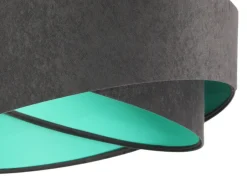 Hängelampen|Esszimmer Lampen*BPS Koncept Hängelampe Dunkelgrau Mint rund Ø50cm Esstisch