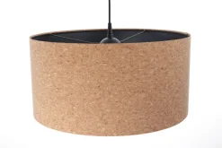 Moderne Lampen|Wohnzimmerlampen*BPS Koncept Hängelampe E27 Ø 30 cm Natur Schwarz Kork Modern