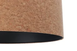 Moderne Lampen|Wohnzimmerlampen*BPS Koncept Hängelampe E27 Ø 30 cm Natur Schwarz Kork Modern