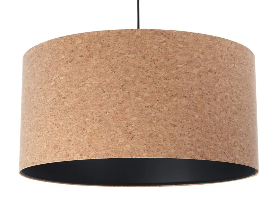 BPS Koncept Hängelampe E27 Ø 50 cm Natur Schwarz Kork Modern< Moderne Lampen|Wohnzimmerlampen