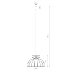 Nowodvorski Hängelampe E27 Ø 48 cm Weiß Natur Holz Schirm natürlich< Bürolampen|Lampen Aus Aller Welt