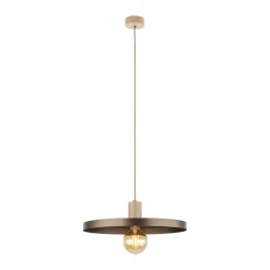 TK Lighting Hängelampe E27 Ø40 cm rund Sandgrau Braun Vintage< Hängelampen|Bürolampen